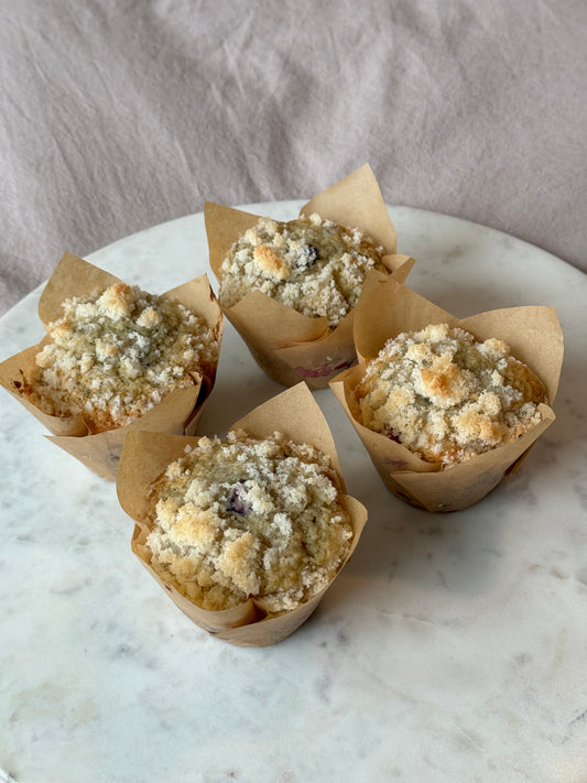 Blueberry Sourdough Muffins